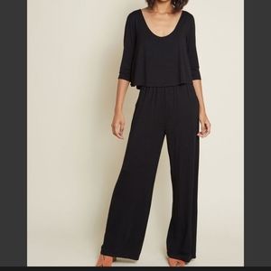 Modcloth BB Dakota black jersey jumpsuit